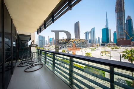 2 Bedroom Apartment for Rent in City Walk, Dubai - Luxury Fully Furnished 2BR + Maid | Burj & Coca-Cola Arena View | Italian Interior