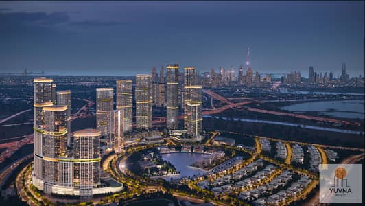 1 Slaapkamer Appartement te Koop in Sobha Hartland 2, Dubai - Sobha Hartland II_night bird-eye view_2K. jpg 1 Slaapkamer Appartement te Koop in Sobha Hartland 2, Dubai - Sobha Hartland II_night bird-eye view_2K. jpg