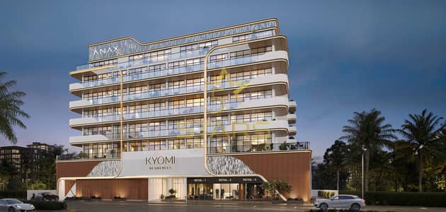 استوديو  للبيع في المدينة العالمية المرحلة 2 (ورسان 4)، دبي - 01 - KYOMI by ANAX_Exterior Render 2_Night Perspective. jpg copy. jpg