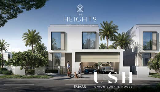 4 Bedroom Villa for Sale in The Heights Country Club and Wellness, Dubai - THE_HEIGHTS_3br_type_a_front_the_heights_3D_render_by_VV. jpg