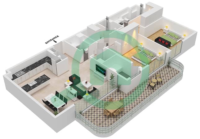 Type C Unit 2 Floor 19
Unit 3 Floor 1-18