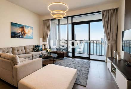 2 Bedroom Apartment for Rent in Dubai Creek Harbour, Dubai - Furnished | Water View | Mid Floor