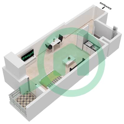 Shorooq Land 2 - Plano de planta de Estudio Apartamento Tipo A