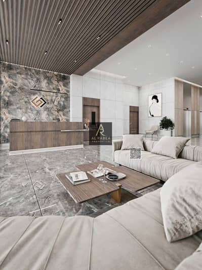 1 Bedroom Apartment for Sale in Al Amerah, Ajman - Bluebell Residence Renderr  Lobby Reception. jpg