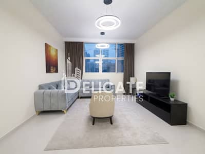 Appartement de 1 chambre à à louer à Jumeirah Village Circle (JVC), Dubai - Living room. jpg