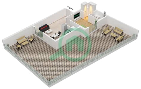 Equiti Arcade - 1 Bedroom Apartment Unit 02 FLOOR 1 Floor plan