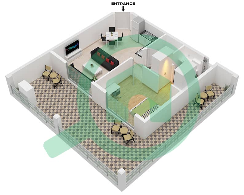 Vincitore Benessere - 2 Bedroom Apartment Type/unit 2 / UNIT 11,49 FLOOR 6 Floor plan interactive3D