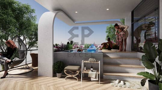 2 Bedroom Apartment for Sale in Majan, Dubai - FINAL PLUNGE POOL VIEW_1. jpg 2 Bedroom Apartment for Sale in Majan, Dubai - FINAL PLUNGE POOL VIEW_1. jpg