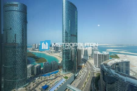 2 Bedroom Apartment for Sale in Al Reem Island, Abu Dhabi - 2BR w/ Study | Full Sea View | Corner Unit