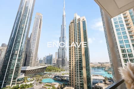 2 Bedroom Apartment for Rent in Downtown Dubai, Dubai - Full Burj View | Fountain View | Available Now