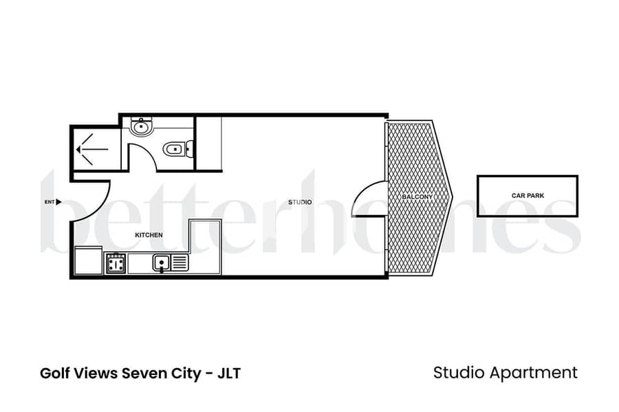 12 Studio Golf Views Seven City JLTNEWFLOORPLAN 2