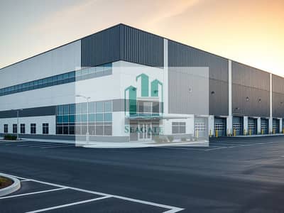 Склад Продажа в Умм Дера, Умм-эль-Кайвайн - Photorealistic_full_building_exterior_view_of_a_modern_industrial_warehouse_campus_inspired_by_the_reference_style_large_rectangular_warehouse_with_white_off_white_insulated_metal_wall_panels_dark_charcoal_gray_verti. jpeg