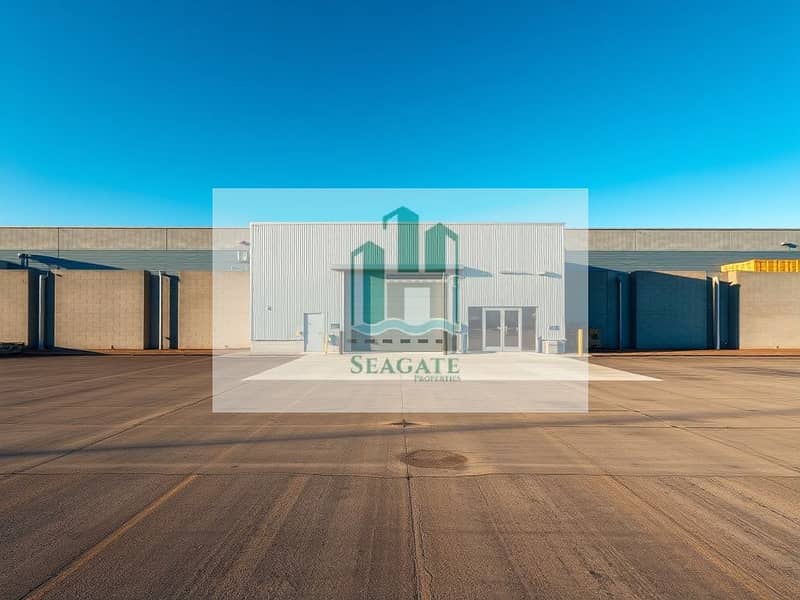 5 Aerial_view_of_a_single_industrial_warehouse_in_front_of_a_compound_wall. _The_warehouse_features_large_doors_and_windows_with_a_sleek_modern_design. _The_compound_wall_is_made_of_grey_concrete_providing_a_clear_boun. jpeg