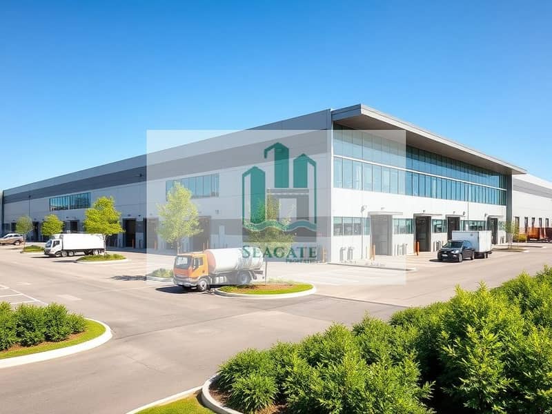 An_exterior_view_of_a_modern_warehouse_building_featuring_a_large_rectangular_structure_made_of_steel_and_glass. _The_warehouse_has_multiple_loading_bays_large_roll_up_doors_and_high_ceilings. _The_surrounding_area_inc. jpeg An_exterior_view_of_a_modern_warehouse_building_featuring_a_large_rectangular_structure_made_of_steel_and_glass. _The_warehouse_has_multiple_loading_bays_large_roll_up_doors_and_high_ceilings. _The_surrounding_area_inc. jpeg