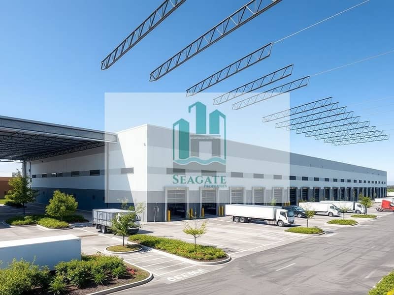 2 An_exterior_view_of_a_modern_warehouse_facility_featuring_a_large_and_spacious_structure_with_a_steel_frame_and_high_ceilings. _The_building_has_multiple_loading_docks_large_roll_up_doors_and_ample_windows_to_allow_na. jpeg