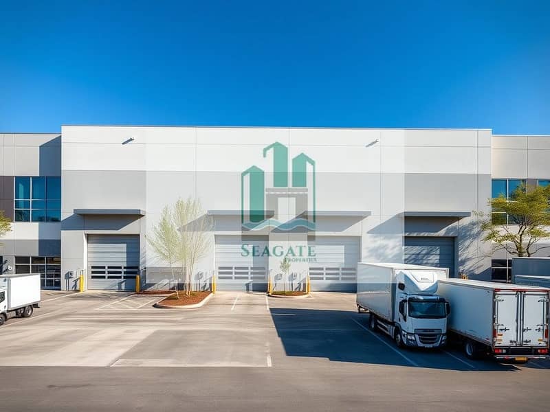 An_exterior_view_of_a_modern_warehouse_featuring_large_loading_docks_with_roll_up_doors. _The_building_has_a_sleek_design_with_glass_windows_and_a_concrete_fa_ade. _Surrounding_the_warehouse_are_parking_spaces_for_deli. jpeg An_exterior_view_of_a_modern_warehouse_featuring_large_loading_docks_with_roll_up_doors. _The_building_has_a_sleek_design_with_glass_windows_and_a_concrete_fa_ade. _Surrounding_the_warehouse_are_parking_spaces_for_deli. jpeg