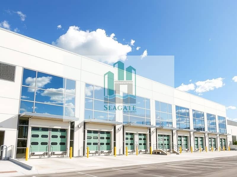 An_exterior_view_of_a_contemporary_warehouse_building_showcasing_the_entire_facade. _The_structure_features_large_reflective_glass_windows_paired_with_a_sleek_modern_design. _The_setting_is_bright_and_sunny_with_a_clea. jpeg An_exterior_view_of_a_contemporary_warehouse_building_showcasing_the_entire_facade. _The_structure_features_large_reflective_glass_windows_paired_with_a_sleek_modern_design. _The_setting_is_bright_and_sunny_with_a_clea. jpeg