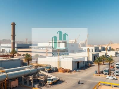 Трудовой лагерь в аренду в Аль Джурф, Аджман - An_industrial_location_in_the_UAE_showcasing_large_scale_factories_and_warehouses_characterized_by_modern_architectural_designs. _The_scene_includes_machinery_cranes_and_workers_in_safety_gear_with_a_backdrop_of_palm_. jpeg Трудовой лагерь в аренду в Аль Джурф, Аджман - An_industrial_location_in_the_UAE_showcasing_large_scale_factories_and_warehouses_characterized_by_modern_architectural_designs. _The_scene_includes_machinery_cranes_and_workers_in_safety_gear_with_a_backdrop_of_palm_. jpeg