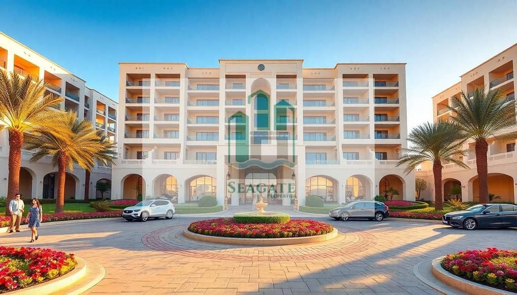 2 Photorealistic_exterior_of_a_modern_UAE_style_residential_complex_8_stories_elegant_white_and_warm_sand_colored_fa_ade_with_subtle_Arabic_geometric_patterns_and_arched_accents. _Symmetrical_central_building_with_stepp. jpeg