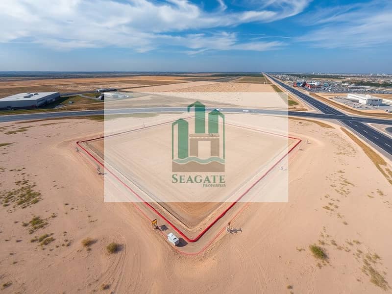 3 Aerial_view_of_an_empty_plot_located_at_the_corner_side_one_block_away_from_a_main_road_in_an_industrial_area. _The_plot_is_flat_and_expansive_with_clear_boundary_markers. _Surrounding_the_plot_there_are_no_buildings_o. jpeg