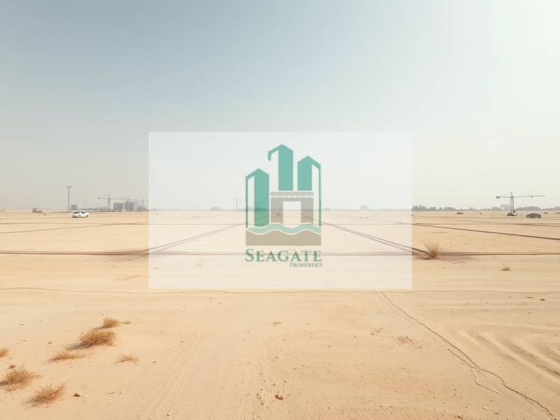3 A_wide_angle_view_of_an_unoccupied_industrial_plot_in_the_UAE_featuring_a_flat_dusty_terrain_with_marked_boundaries_for_development. _The_ground_is_a_light_sandy_color_with_patches_of_dry_vegetation. _In_the_background. jpeg
