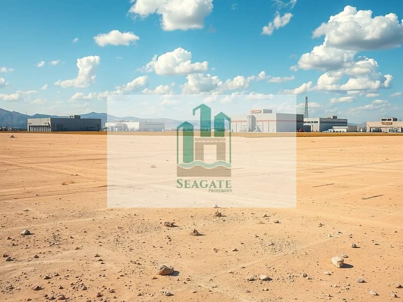 3 A_vast_empty_industrial_land_in_a_desert_setting_without_any_roads. _The_foreground_features_flat_sandy_terrain_with_scattered_rocks_and_occasional_tufts_of_dry_grass. _In_the_background_there_are_large_modern_industri. jpeg