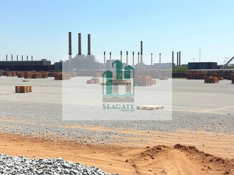 4 An_expansive_empty_industrial_plot_showcasing_a_large_area_cleared_for_development. _The_foreground_is_a_mix_of_crushed_stone_and_dirt_with_several_wooden_palettes_and_stacks_of_bricks_scattered_around. _In_the_distanc. jpeg