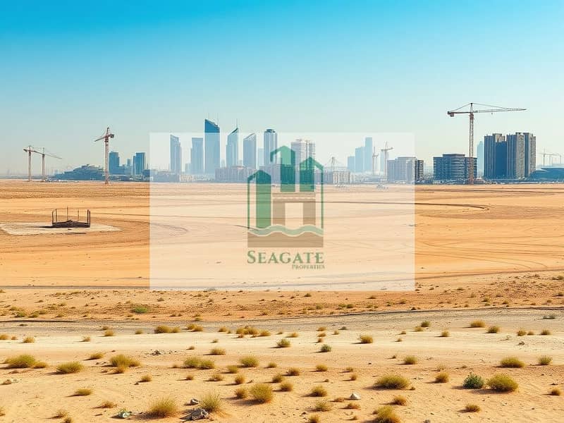A_panoramic_view_of_building_land_in_the_UAE. _The_landscape_features_vast_flat_plots_of_land_ready_for_development_with_a_mix_of_sandy_terrain_and_sparse_vegetation. _In_the_background_there_are_modern_architectural_s. jpeg A_panoramic_view_of_building_land_in_the_UAE. _The_landscape_features_vast_flat_plots_of_land_ready_for_development_with_a_mix_of_sandy_terrain_and_sparse_vegetation. _In_the_background_there_are_modern_architectural_s. jpeg