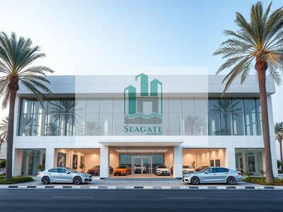 Showroom para en Alquiler en Al Zahya, Ajman - A_high_quality_photorealistic_exterior_architectural_photo_of_a_modern_car_showroom_building_in_Al_Zahya_UAE. _Clear_morning_lighting_soft_blue_sky_cool_morning_tones_no_strong_sun_reflections_on_the_glass_remove_lens. jpeg Showroom para en Alquiler en Al Zahya, Ajman - A_high_quality_photorealistic_exterior_architectural_photo_of_a_modern_car_showroom_building_in_Al_Zahya_UAE. _Clear_morning_lighting_soft_blue_sky_cool_morning_tones_no_strong_sun_reflections_on_the_glass_remove_lens. jpeg