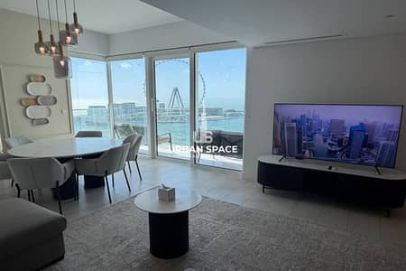 2 Bedroom Flat for Rent in Jumeirah Beach Residence (JBR), Dubai - Furnished | Vacant | Full Sea & Ain Dubai View