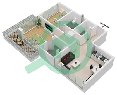 No. 9 - 2 Bedroom Apartment Type 3 Floor plan