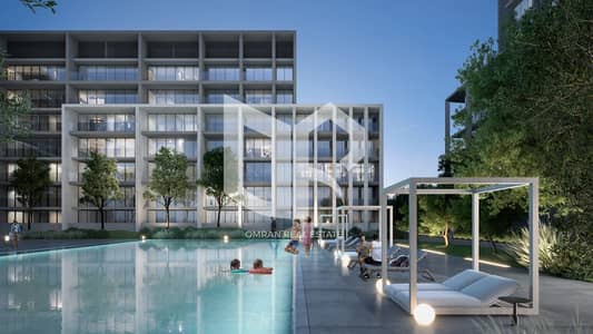 3 Bedroom Apartment for Sale in Aljada, Sharjah - 230425-pool-view-B-(1). jpeg 3 Bedroom Apartment for Sale in Aljada, Sharjah - 230425-pool-view-B-(1). jpeg