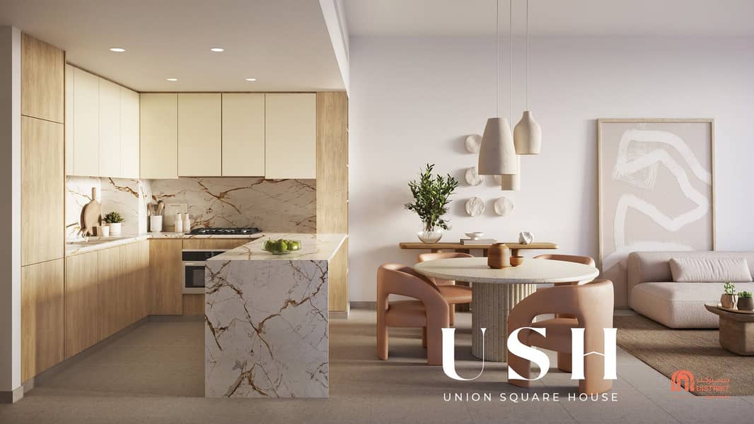 3 DISTRIKT Ghaf Woods_2BD Kitchen & Livingroom Terra_Light. jpg