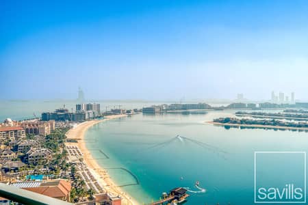 3 Bedroom Flat for Rent in Palm Jumeirah, Dubai - Furnished | High Floor | Dual Views | XL Terrace