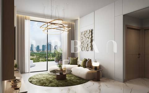1 Bedroom Flat for Sale in Dubai Land Residence Complex (DLRC), Dubai - AARK DEVELOPMENT_Interior_2BR Living Room_8K. jpg 1 Bedroom Flat for Sale in Dubai Land Residence Complex (DLRC), Dubai - AARK DEVELOPMENT_Interior_2BR Living Room_8K. jpg
