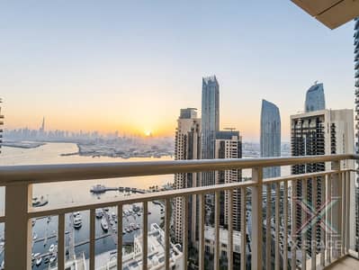 3 Bedroom Apartment for Rent in Dubai Creek Harbour, Dubai - Vacant Unit with Iconic Burj & Marina View