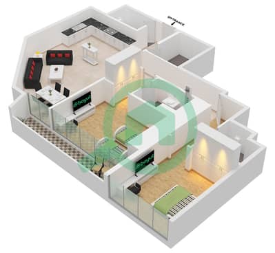 Infinity Tower - 2 Bedroom Apartment Unit 02 FLOOR TYPICAL Floor plan