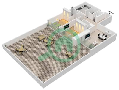 Infinity Tower - 2 Bedroom Apartment Unit 05 FLOOR 1 Floor plan