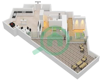 Infinity Tower - 2 Bedroom Apartment Unit 07 FLOOR 1 Floor plan