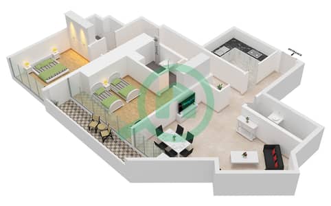 Infinity Tower - 2 Bedroom Apartment Unit 7A FLOOR TYPICAL Floor plan