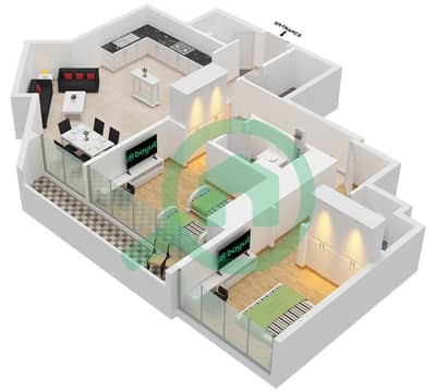 Infinity Tower - 2 Bedroom Apartment Unit 10 FLOOR TYPICAL Floor plan
