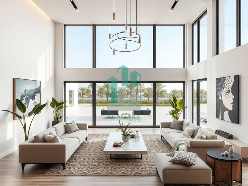 4 A_modern_living_room_interior_designed_for_a_villa_in_the_UAE. _The_space_features_large_windows_that_provide_an_abundance_of_natural_light_showcasing_a_panoramic_view_of_the_outdoors. _The_decor_is_chic_and_minimalist. jpeg