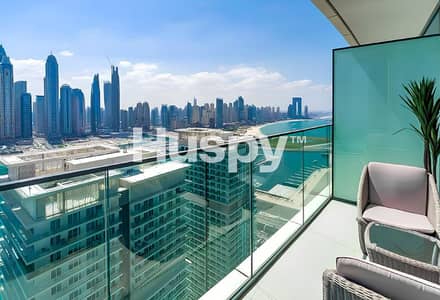 1 Bedroom Apartment for Rent in Dubai Harbour, Dubai - Full Marina Skyline Views | Beachfront | Furnished