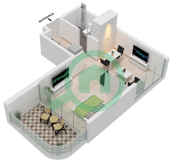 Type D Unit 28 Floor 2-21 
Unit 27 Floor 26-46