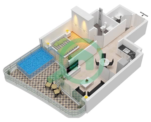 Type B Unit 1 Floor 2-21,26-46 Type B Unit 1 Floor 2-21,26-46
