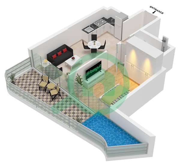 Type A Unit 12 Floor 2-21 
Unit 11 Floor 26-46