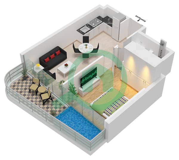Type B Unit 26-27 Floor 2-21
Unit 25-26 Floor 26-46 Type B Unit 26-27 Floor 2-21
Unit 25-26 Floor 26-46