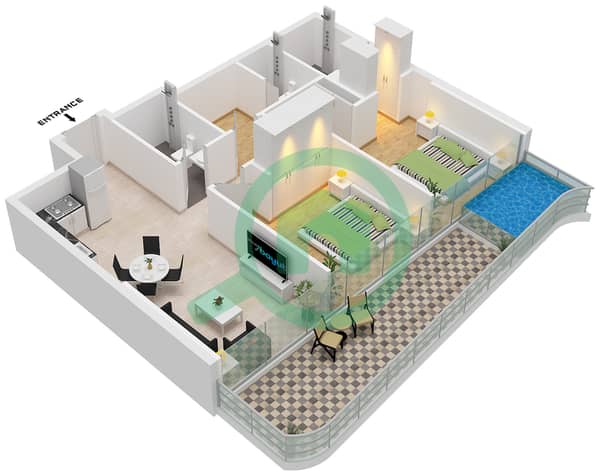 Type Premium A Unit 6 Floor 2-21
Unit 5 Floor 26-46 Type Premium A Unit 6 Floor 2-21
Unit 5 Floor 26-46