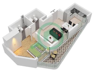 Terra Tower - 1 Bedroom Apartment Type 2 Floor plan