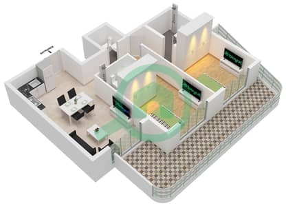 Terra Tower - 2 Bedroom Apartment Type 2 Floor plan